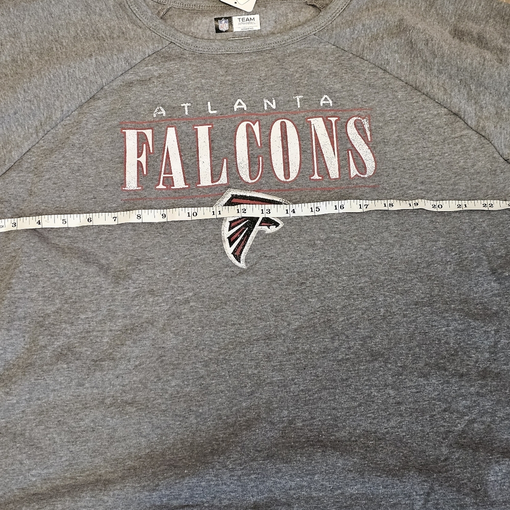 Atlanta Falcons Women’s Sweatshirt 2XL NFL Team Apparel Gray Pullover - Picture 8 of 12